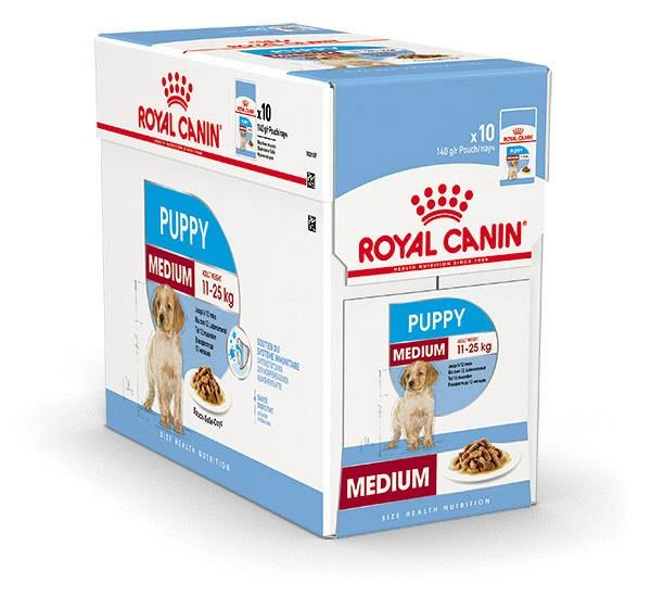 Royal Canin Hondenvoer Medium Puppy 10 X 140 Gr 1 Royal Canin Hondenvoer Medium Puppy 10 X 140 Gr