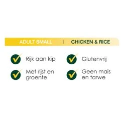 Premium Care Original Adult Small Chicken & Rice 3 Kg -Hondenseries Winkel Adult SMALL USPs