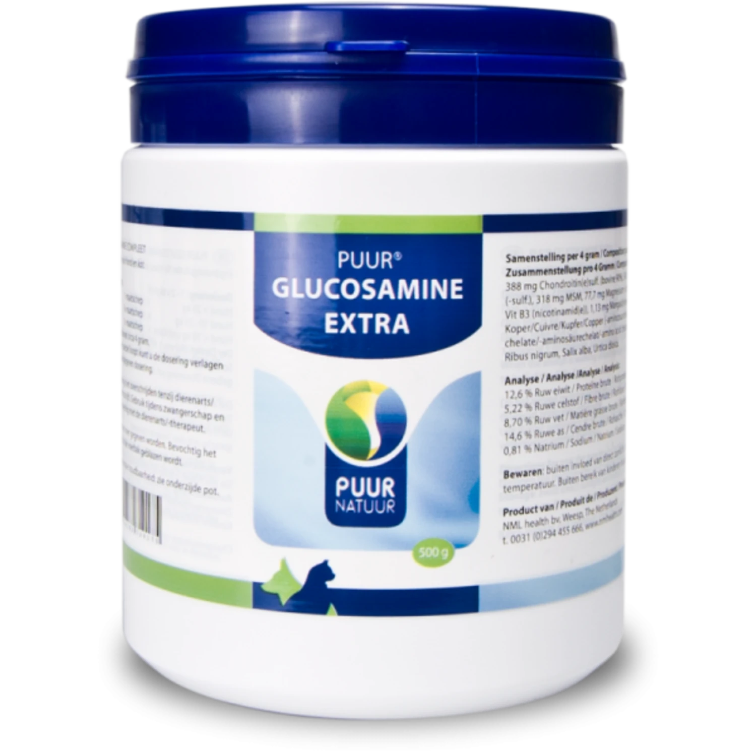 PUUR Puur Glucosamine Extra H+K - 500 Gram 1 PUUR Puur Glucosamine Extra H+K - 500 Gram