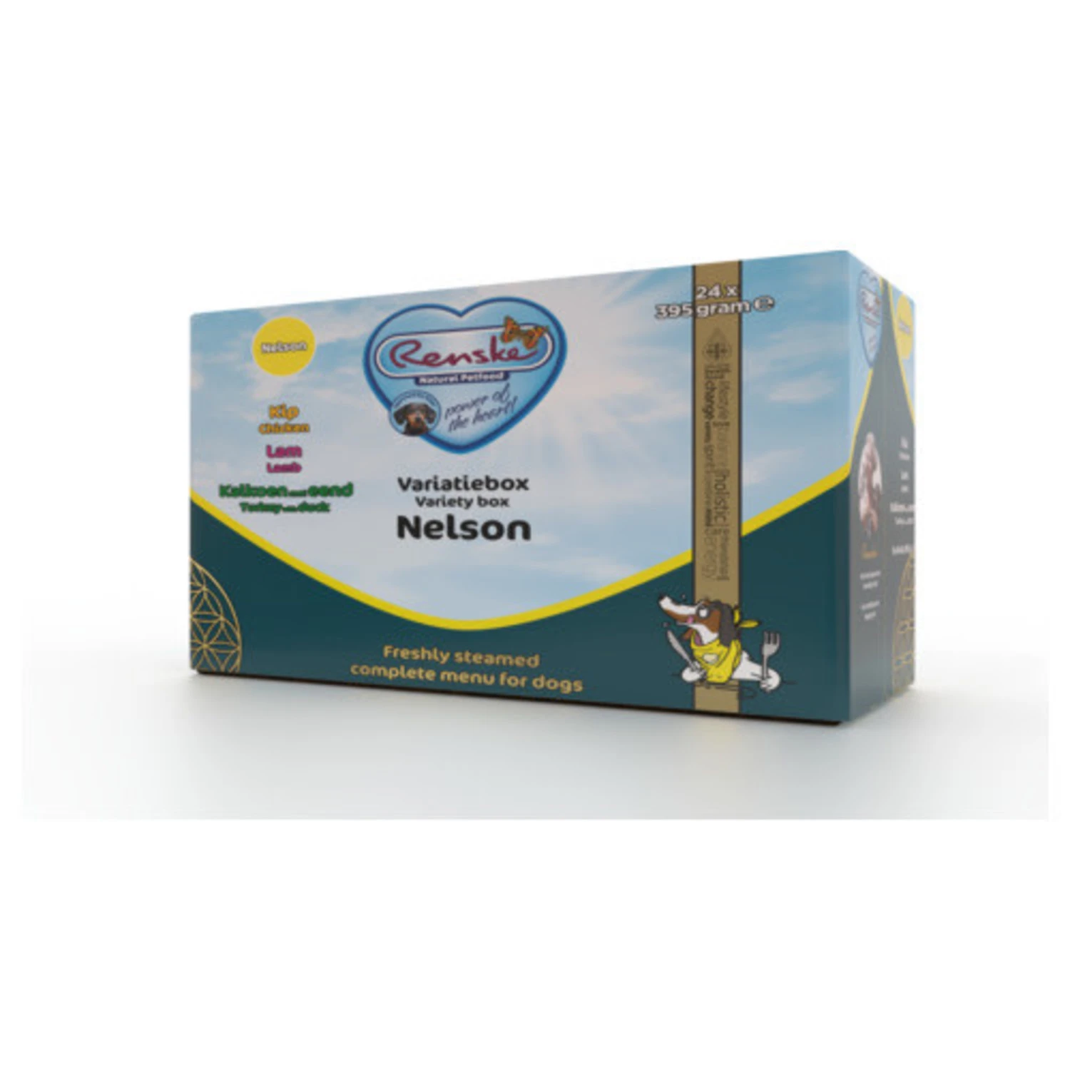 Renske Renske Vers Gestoomd Vlees - Multidoos 24x 395 Gram 1 Renske Renske Vers Gestoomd Vlees - Multidoos 24x 395 Gram