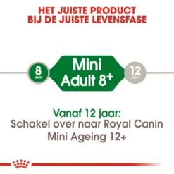 Royal Canin Hondenvoer Mini Adult 8+ 2 Kg -Hondenseries Winkel royal canin mini adult 8plus volwassen hond kleine hondenrassen vanaf 8 jaar hero image 9