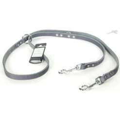 Tijssen Hondenriem Multi Vetleer Grijs